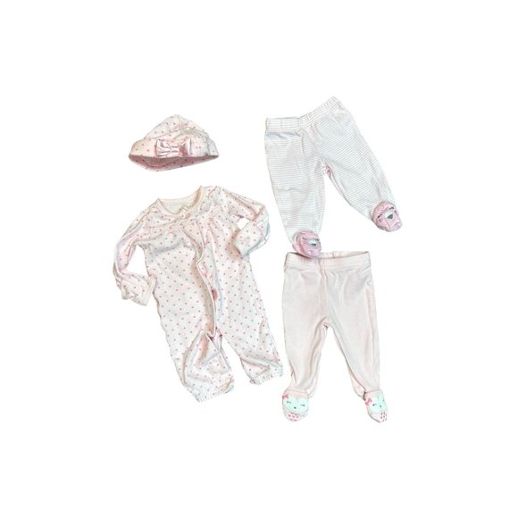(5 for $25) Carter's Precious First Preemie 4 Piece Set for Girls - Picture 3 of 11